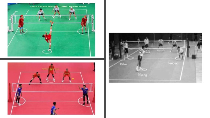 Perbedaan peraturan sepak takraw indoor dan outdoor